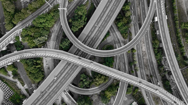 Spaghetti junction in Birmingham - so called becaseu there are so many roads on top of each other
