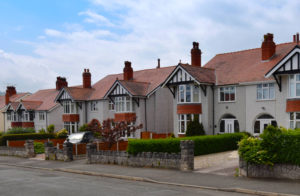 1930s Semi Detached Houses in Wales with half timbered detail