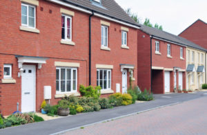 street of modern terraced houses